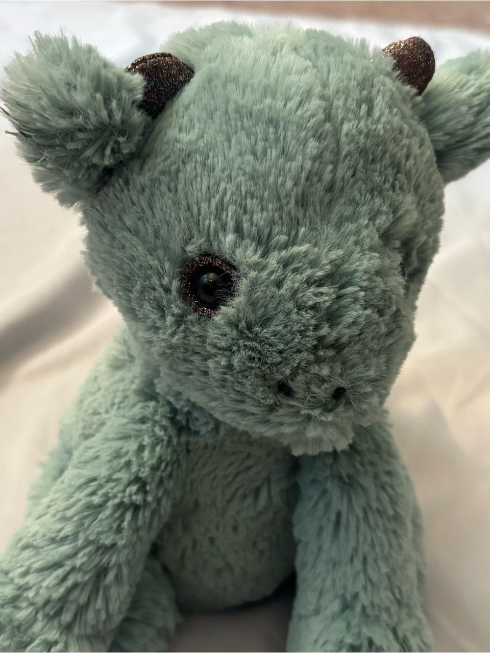 Jellycat London Starry Eyes Dragon Plush Sparkle Glitter Eyes Wings Teal 7 Inch - Picture 3 of 8